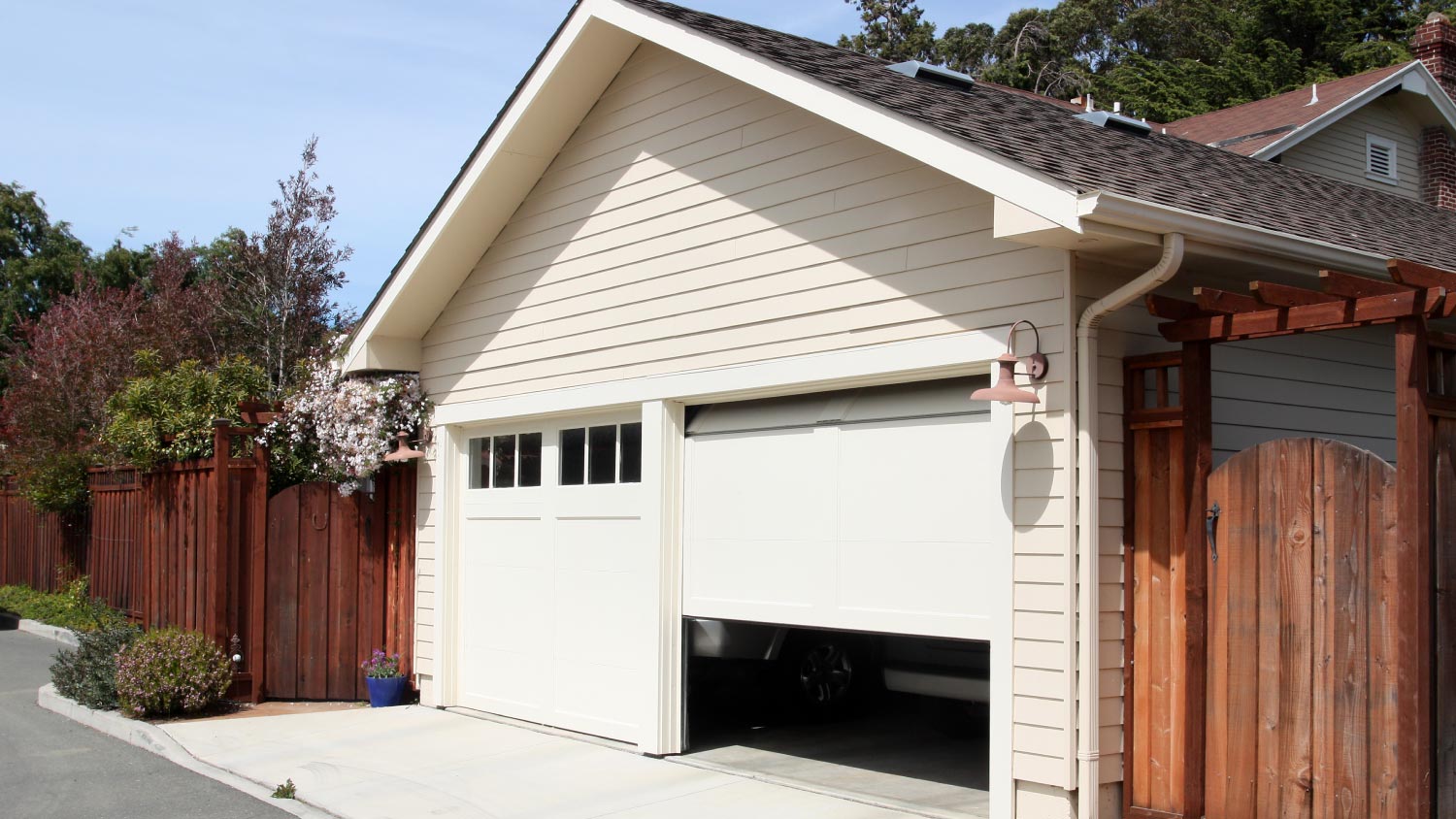 An open garage