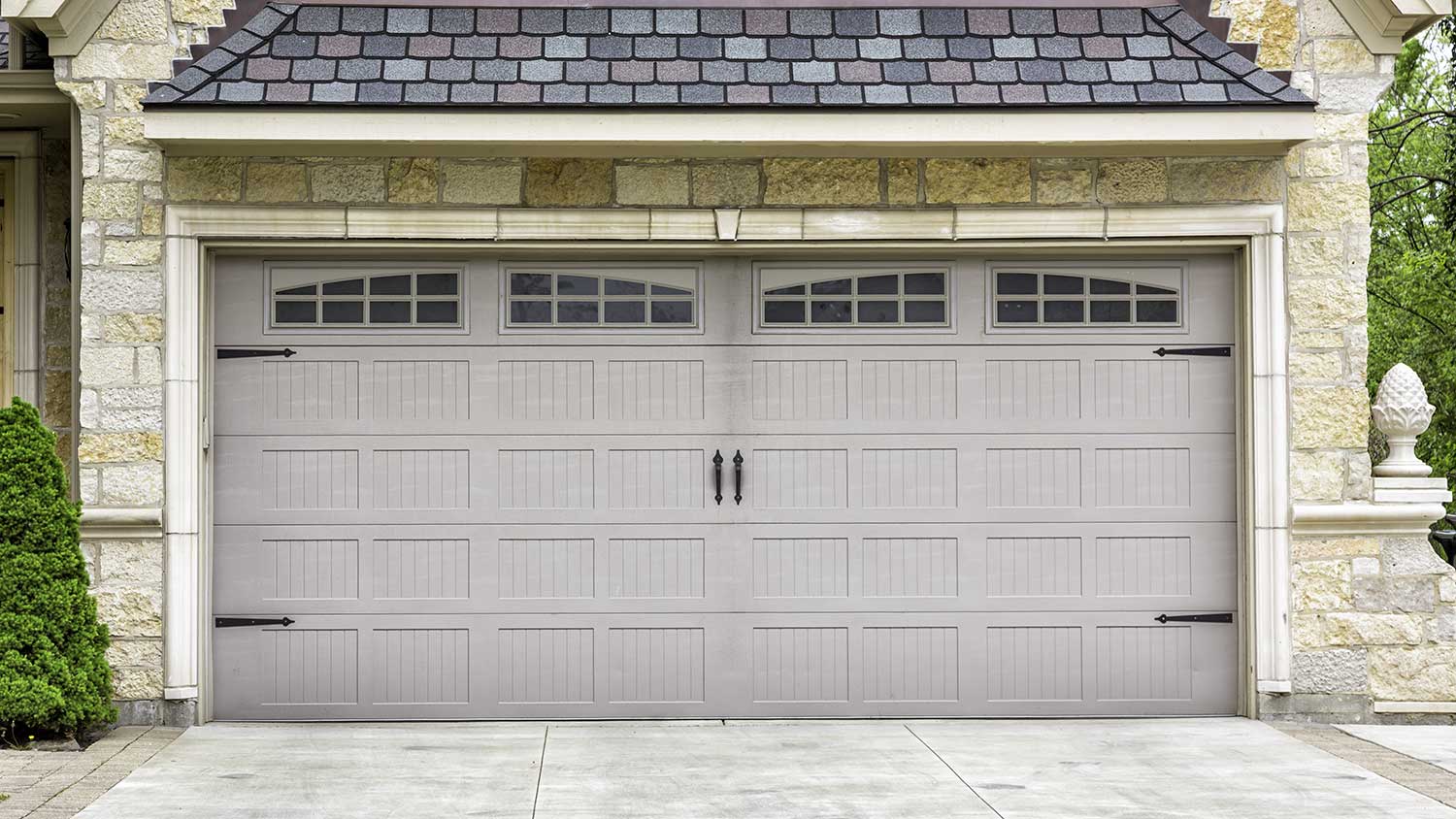 Brick house with a two-car garage